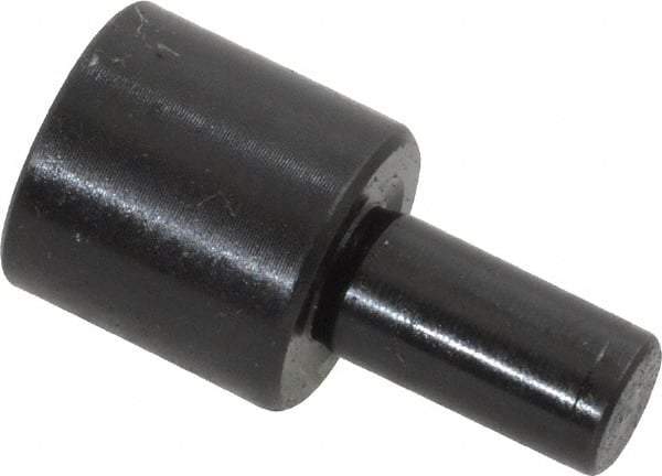 Gibraltar - 19/32" OAL, 3/8" Head Height, 3/8" OD, Low Carbon Steel, Ground, Press Fit Rest Button - Black Oxide Coating, 0.1885" Pin Diam - Eagle Tool & Supply