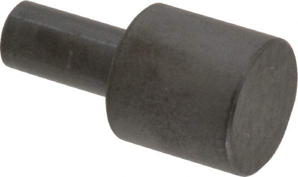 Gibraltar - 31/32" OAL, 1/2" Head Height, 1/2" OD, Low Carbon Steel, Ground, Press Fit Rest Button - Black Oxide Coating, 1/4" Pin Diam - Eagle Tool & Supply