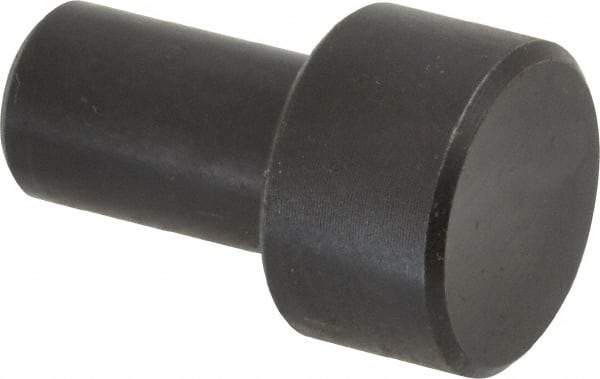 Gibraltar - 27/32" OAL, 3/8" Head Height, 5/8" OD, Low Carbon Steel, Ground, Press Fit Rest Button - Black Oxide Coating, 3/8" Pin Diam - Eagle Tool & Supply