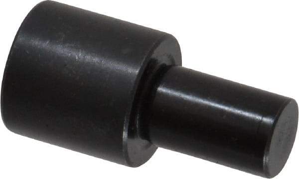 Gibraltar - 1-3/32" OAL, 5/8" Head Height, 5/8" OD, Low Carbon Steel, Ground, Press Fit Rest Button - Black Oxide Coating, 3/8" Pin Diam - Eagle Tool & Supply