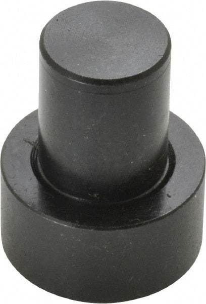 Gibraltar - 1-7/32" OAL, 1/2" Head Height, 1" OD, Low Carbon Steel, Ground, Press Fit Rest Button - Black Oxide Coating, 5/8" Pin Diam - Eagle Tool & Supply