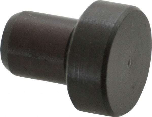 Gibraltar - 23/32" OAL, 1/4" Head Height, 5/8" OD, 52100 Steel, Unground, Press Fit Rest Button - Black Oxide Coating, 3/8" Pin Diam - Eagle Tool & Supply