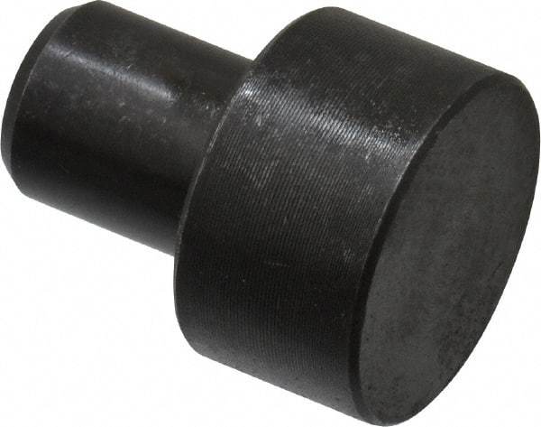 Gibraltar - 1-3/32" OAL, 1/2" Head Height, 7/8" OD, 52100 Steel, Unground, Press Fit Rest Button - Black Oxide Coating, 1/2" Pin Diam - Eagle Tool & Supply