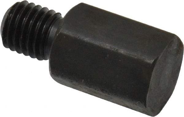Gibraltar - 13/16" OAL, 1/2" Head Height, Low Carbon Steel, Threaded Rest Button - Black Oxide Coating, 1/4-28 Thread, 3/8" Hex - Eagle Tool & Supply