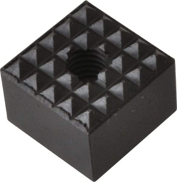 Fairlane - 1/2" Square, 10-32 Thread, 3/8" High, Extra Fine Tooth Grade, Diamond Serration, High Speed Steel, Square Positioning Gripper - 0.03 x 45A° Chamfer, Black Oxide Finish - Eagle Tool & Supply