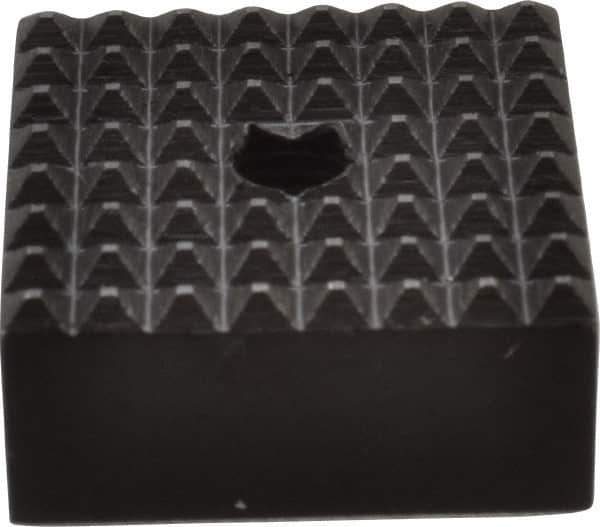 Fairlane - 3/4" Square, 10-32 Thread, 3/8" High, Extra Fine Tooth Grade, Diamond Serration, High Speed Steel, Square Positioning Gripper - 0.03 x 45A° Chamfer, Black Oxide Finish - Eagle Tool & Supply