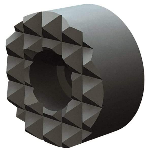 Fairlane - 5/8" Diam, 1/2" High, No. 8 C Bore SHCS, Counterbored, Extra Fine Tooth Grade Diamond Serration Tooth Pattern, High Speed Steel, Round Positioning Gripper - Black Oxide Coated - Eagle Tool & Supply