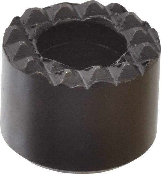 Fairlane - 1/2" Diam, 3/8" High, No. 8 C Bore SHCS, Counterbored, Extra Fine Tooth Grade Diamond Serration Tooth Pattern, High Speed Steel, Round Positioning Gripper - Black Oxide Coated - Eagle Tool & Supply