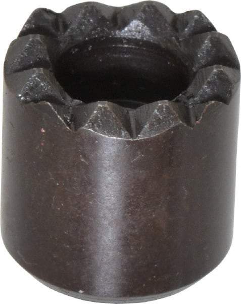 Fairlane - 1/2" Diam, 1/2" High, No. 8 C Bore SHCS, Counterbored, Fine Tooth Grade Diamond Serration Tooth Pattern, High Speed Steel, Round Positioning Gripper - Black Oxide Coated - Eagle Tool & Supply