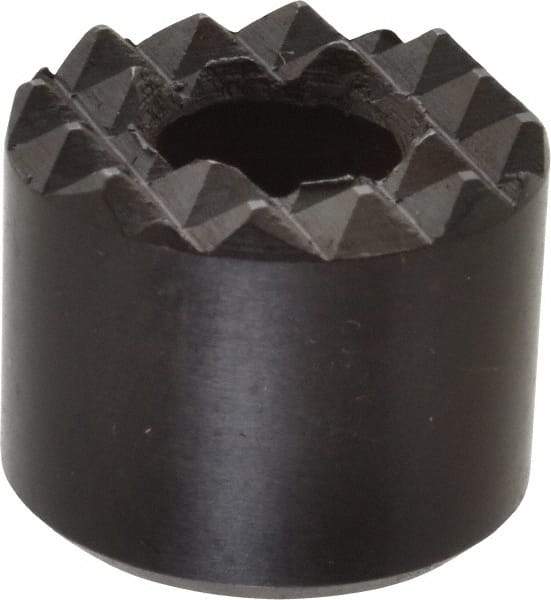 Fairlane - 5/8" Diam, 1/2" High, No. 8 C Bore SHCS, Counterbored, Fine Tooth Grade Diamond Serration Tooth Pattern, High Speed Steel, Round Positioning Gripper - Black Oxide Coated - Eagle Tool & Supply