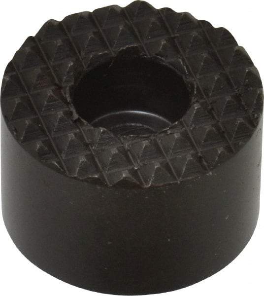 Fairlane - 3/4" Diam, 3/8" High, No. 10 C Bore SHCS, Counterbored, Extra Fine Tooth Grade Diamond Serration Tooth Pattern, High Speed Steel, Round Positioning Gripper - Black Oxide Coated - Eagle Tool & Supply