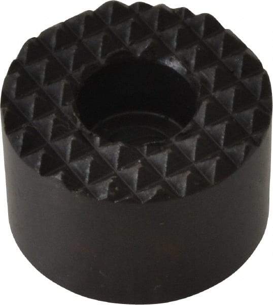 Fairlane - 3/4" Diam, 1/2" High, No. 10 C Bore SHCS, Counterbored, Extra Fine Tooth Grade Diamond Serration Tooth Pattern, High Speed Steel, Round Positioning Gripper - Black Oxide Coated - Eagle Tool & Supply