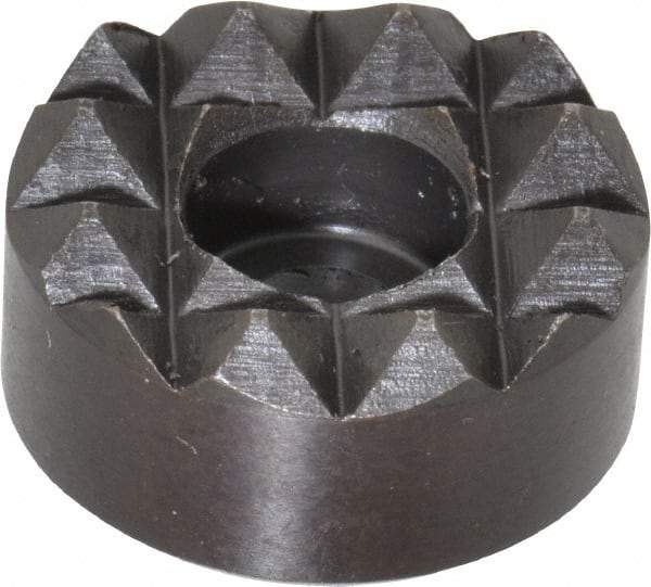 Fairlane - 3/4" Diam, 3/8" High, No. 10 C Bore SHCS, Counterbored, Coarse Tooth Grade Diamond Serration Tooth Pattern, High Speed Steel, Round Positioning Gripper - Black Oxide Coated - Eagle Tool & Supply