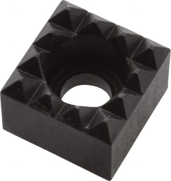 Fairlane - 1/2" Square, 3/8" High, #10 C Bore SHCS Size, Fine Tooth Grade, Diamond Serration, High Speed Steel, Square Positioning Gripper - 0.03 x 45A° Chamfer, 1/4" Counterbore Depth, Black Oxide Finish - Eagle Tool & Supply