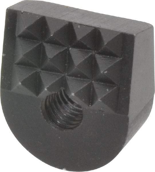 Fairlane - Fine 10-32 High Speed Steel Angled Positioning Gripper - Black Oxide Finish, 3/8" High, 9/16" Wide, 0.65" Top Length, 0.6" Bottom Length, 15° Gripping Angle, 0.03 x 45° Chamfer - Eagle Tool & Supply