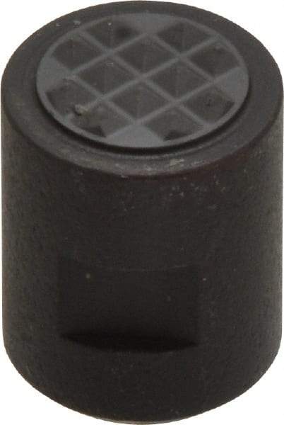 Fairlane - 10-32 Thread, 1/2" Diam, 0.651" High, Threaded, Extra Fine Tooth Grade Diamond Serration Tooth Pattern, Carbide Tipped, Round Positioning Gripper - 3/16" Flat Width, Uncoated - Eagle Tool & Supply