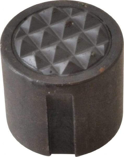 Fairlane - 1/4-28 Thread, 5/8" Diam, 5/8" High, Threaded, Fine Tooth Grade Diamond Serration Tooth Pattern, Carbide Tipped, Round Positioning Gripper - 0.13" Flat Width, Uncoated - Eagle Tool & Supply