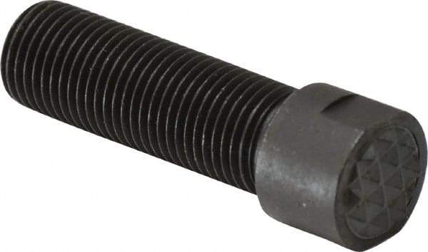 Fairlane - Serrated Tooth, 1/2-20, 3/16" Internal Hex, 1-1/2" Shank Length, 1-1/2" Thread Length, Black Oxide Finish, Round Head, Adjustable Positioning Gripper - 1/2" Pad Diam, 5/8" Hex, 1/4" Head Height, Fine Tooth Grade - Eagle Tool & Supply