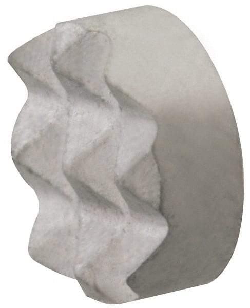 Fairlane - 4-Point Tooth Grade, Diamond Tooth Pattern, 1/2" Diam, Solid Carbide, Round Positioning Gripper Pad - 5/32" High - Eagle Tool & Supply