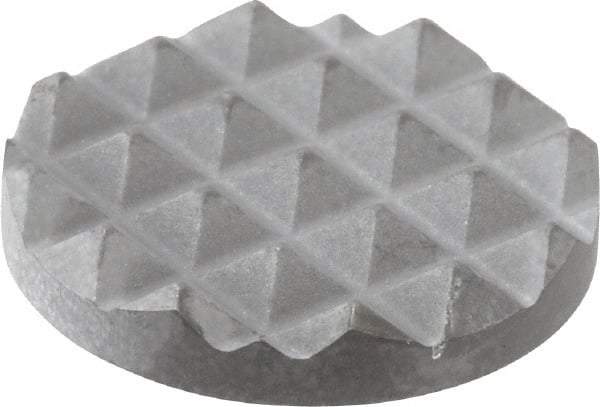 Fairlane - Fine Tooth Grade, Diamond Tooth Pattern, 5/8" Diam, Solid Carbide, Round Positioning Gripper Pad - 1/8" High - Eagle Tool & Supply