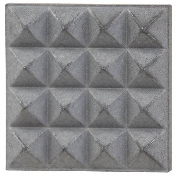Fairlane - Extra Fine Tooth Grade, Diamond Tooth Pattern, Solid Carbide, Square Positioning Gripper Pad - 5/8" Long x 5/8" Wide x 1/8" High - Eagle Tool & Supply