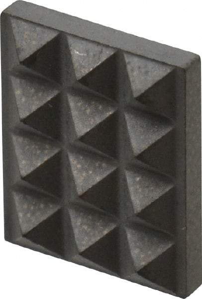 Fairlane - Fine Tooth Grade, Diamond Tooth Pattern, Solid Carbide, Rectangle Positioning Gripper Pad - 1/2" Long x 13/32" Wide x 1/8" High - Eagle Tool & Supply