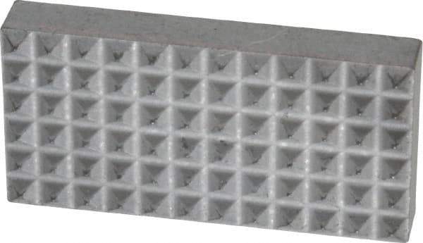 Fairlane - Extra Fine Tooth Grade, Diamond Tooth Pattern, Solid Carbide, Rectangle Positioning Gripper Pad - 1" Long x 1/2" Wide x 3/16" High - Eagle Tool & Supply