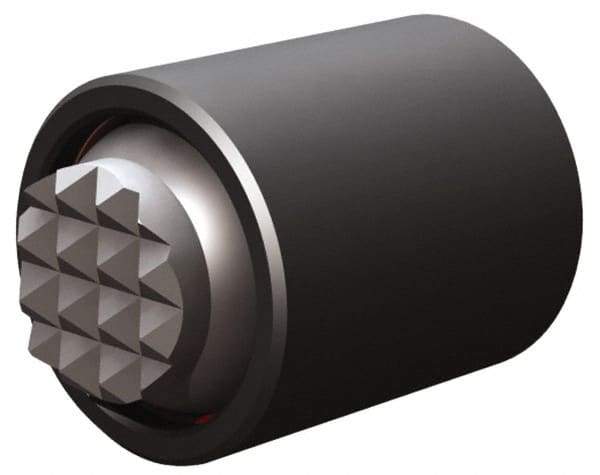 Fairlane - 4-40, 1/4" Thread Length, 5/32" Ball Diam, Serrated Ball Pad Surface, Alloy Steel, Black Oxide, Base, Swivel Action Gripper Assemblies - 3/8" Diam, 1/4" Deep Thread, 5/32" Contact Diam, 3/8" Overall Height, High Speed Steel Ball - Eagle Tool & Supply