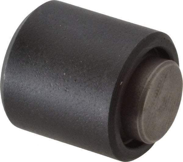 Fairlane - 10-32, 5/32" Thread Length, 5/16" Ball Diam, Flat Ball Pad Surface, Alloy Steel, Black Oxide, Base, Swivel Action Gripper Assemblies - 1/2" Diam, 5/32" Deep Thread, 5/16" Contact Diam, 9/16" Overall Height, High Speed Steel Ball - Eagle Tool & Supply