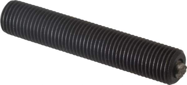 Fairlane - 3/8-24, 2" Thread Length, 3/16" Ball Diam, Serrated Ball Pad Surface, Alloy Steel, Black Oxide, Threaded, Swivel Action Gripper Assemblies - 5/32" Contact Diam, High Speed Steel Ball - Eagle Tool & Supply