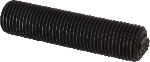 Fairlane - 1/2-20, 2" Thread Length, 9/32" Ball Diam, Serrated Ball Pad Surface, Alloy Steel, Black Oxide, Threaded, Swivel Action Gripper Assemblies - 1/4" Contact Diam, High Speed Steel Ball - Eagle Tool & Supply