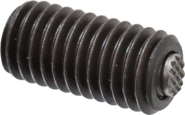 Fairlane - 1/2-13, 1" Thread Length, 9/32" Ball Diam, Serrated Ball Pad Surface, Alloy Steel, Black Oxide, Threaded, Swivel Action Gripper Assemblies - 1/4" Contact Diam, High Speed Steel Ball - Eagle Tool & Supply