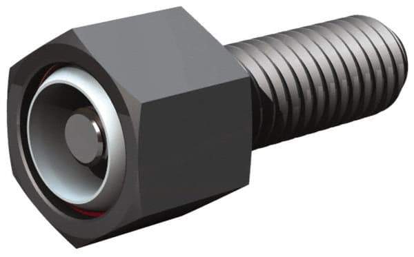 Fairlane - 3/4-10, 1" Thread Length, 7/8" Ball Diam, Alloy Steel, Hex Head, Swivel Action Gripper Assemblies - 3/4" Head Height, 1-1/8" Hex, Stainless Steel Ball - Eagle Tool & Supply
