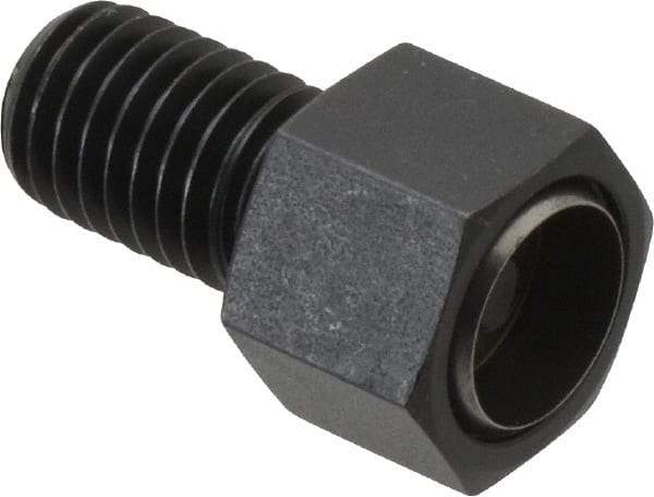 Fairlane - 5/8-11, 1" Thread Length, 3/4" Ball Diam, Alloy Steel, Hex Head, Swivel Action Gripper Assemblies - 11/16" Head Height, 15/16" Hex, Stainless Steel Ball - Eagle Tool & Supply