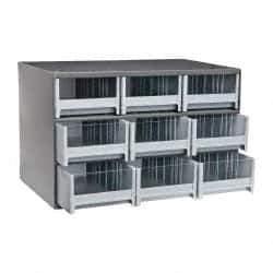 Akro-Mils - 9 Drawer, Small Parts Modular Steel Frame Storage Cabinet - 11" Deep x 17" Wide x 11" High - Eagle Tool & Supply