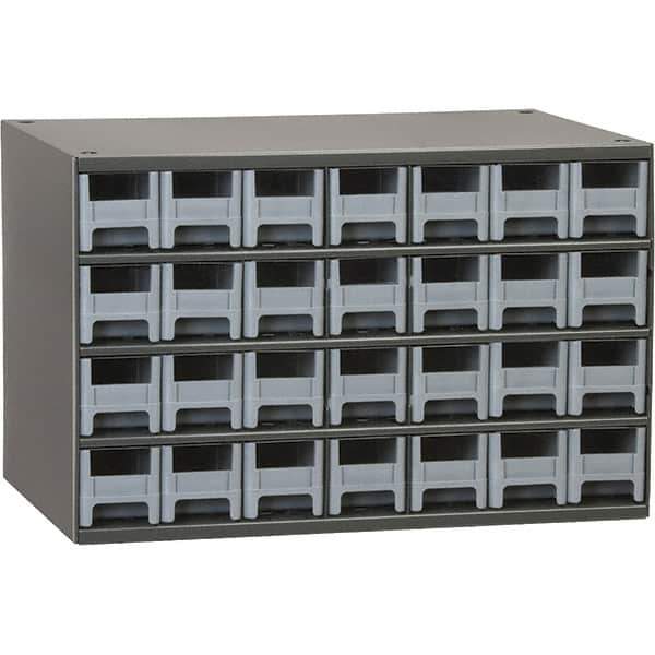 Akro-Mils - 28 Drawer, Small Parts Modular Steel Frame Storage Cabinet - 11" Deep x 17" Wide x 11" High - Eagle Tool & Supply