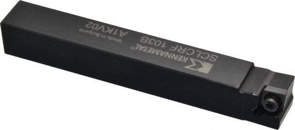 Kennametal - SCLC, Right Hand Cut, 5° Lead Angle, 5/8" Shank Height x 5/8" Shank Width, Neutral Rake Indexable Turning Toolholder - 4-1/2" OAL, CC..32.5. Insert Compatibility, Series Screw-On - Eagle Tool & Supply