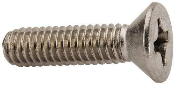 Value Collection - 5/16-18 UNC, 1-1/4" OAL Phillips Drive Machine Screw - Flat Head, Grade 316 Stainless Steel, Uncoated, Without Washer - Eagle Tool & Supply