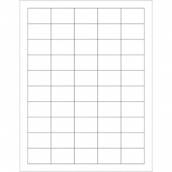 Tape Logic - Pack of (50), 100 Sheet 1-1/2" x 1" Glossy White Permanent Acrylic Laser Labels - Eagle Tool & Supply