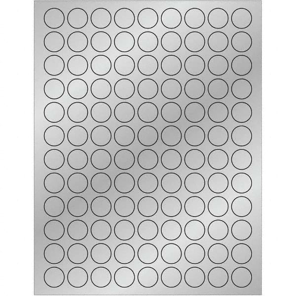 Tape Logic - Pack of (108), 100 Sheet 3/4" x 3/4" Silver Permanent Acrylic Laser Labels - Eagle Tool & Supply