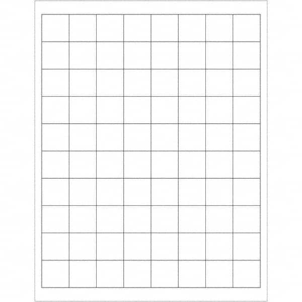 Tape Logic - Pack of (80), 100 Sheet 1" x 1" White Polyester Weatherproof Labels - Eagle Tool & Supply