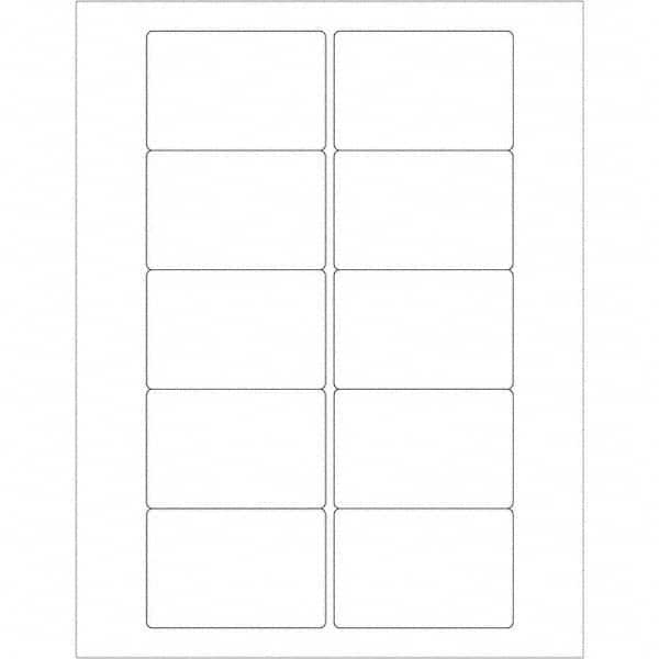 Tape Logic - Pack of (10), 100 Sheet 3" x 2" White Polyester Weatherproof Labels - Eagle Tool & Supply