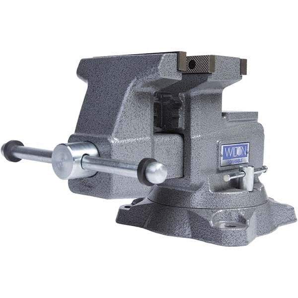 Wilton - Bench & Pipe Combination Vises Jaw Width (Inch): 5-1/2 Jaw Opening Capacity (Inch): 6-3/4 (Regular); 10-3/4 (Reversed) - Eagle Tool & Supply