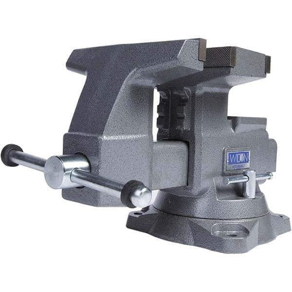 Wilton - Bench & Pipe Combination Vises Jaw Width (Inch): 8 Jaw Opening Capacity (Inch): 9-1/4 (Regular); 14-1/2 (Reversed) - Eagle Tool & Supply
