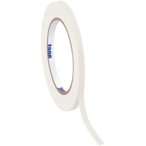 Tape Logic - Pack of (12), 60 Yd Rolls 1/4" White Crepe Paper Masking Tape - Eagle Tool & Supply