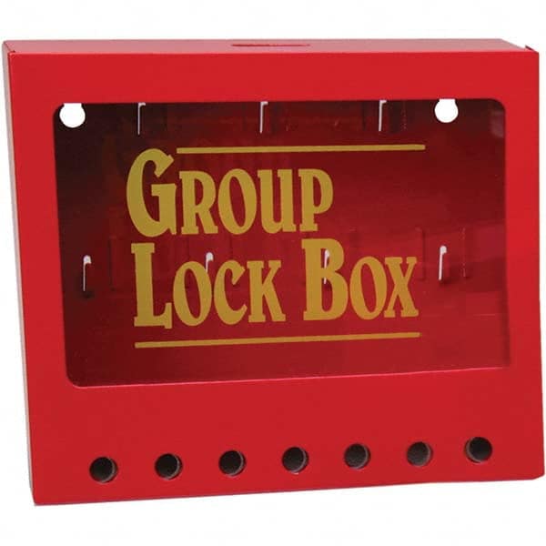 Brady - 1 8-Piece Kit 2-1/4" Deep x 8" Wide x 7" High Wall Mount Group Lockout Box - Eagle Tool & Supply