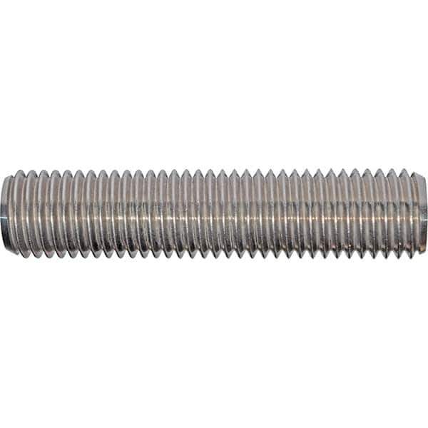 Value Collection - 7/8-9 3-1/2" OAL Fully Threaded Stud - Stainless Steel, Plain Finish, 3-1/2" Equal Thread Length, 3-1/2" Short Thread Length - Eagle Tool & Supply