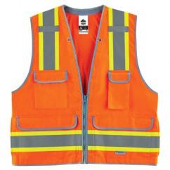 8254HDZ S/M ORANGE HD SURVEYORS VEST - Eagle Tool & Supply