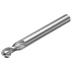 2B320-0600-NG H10F 6mm 2 FL Ballnose w/Reduced Cylindrical .3mm/.012 smaller than Cutting Diameter Shank - Eagle Tool & Supply