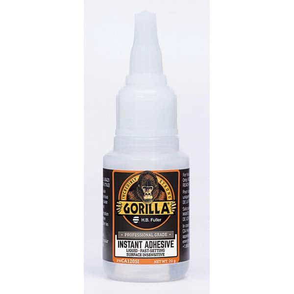 GorillaPro - 20 g Squeeze Bottle Clear Instant Adhesive - Eagle Tool & Supply